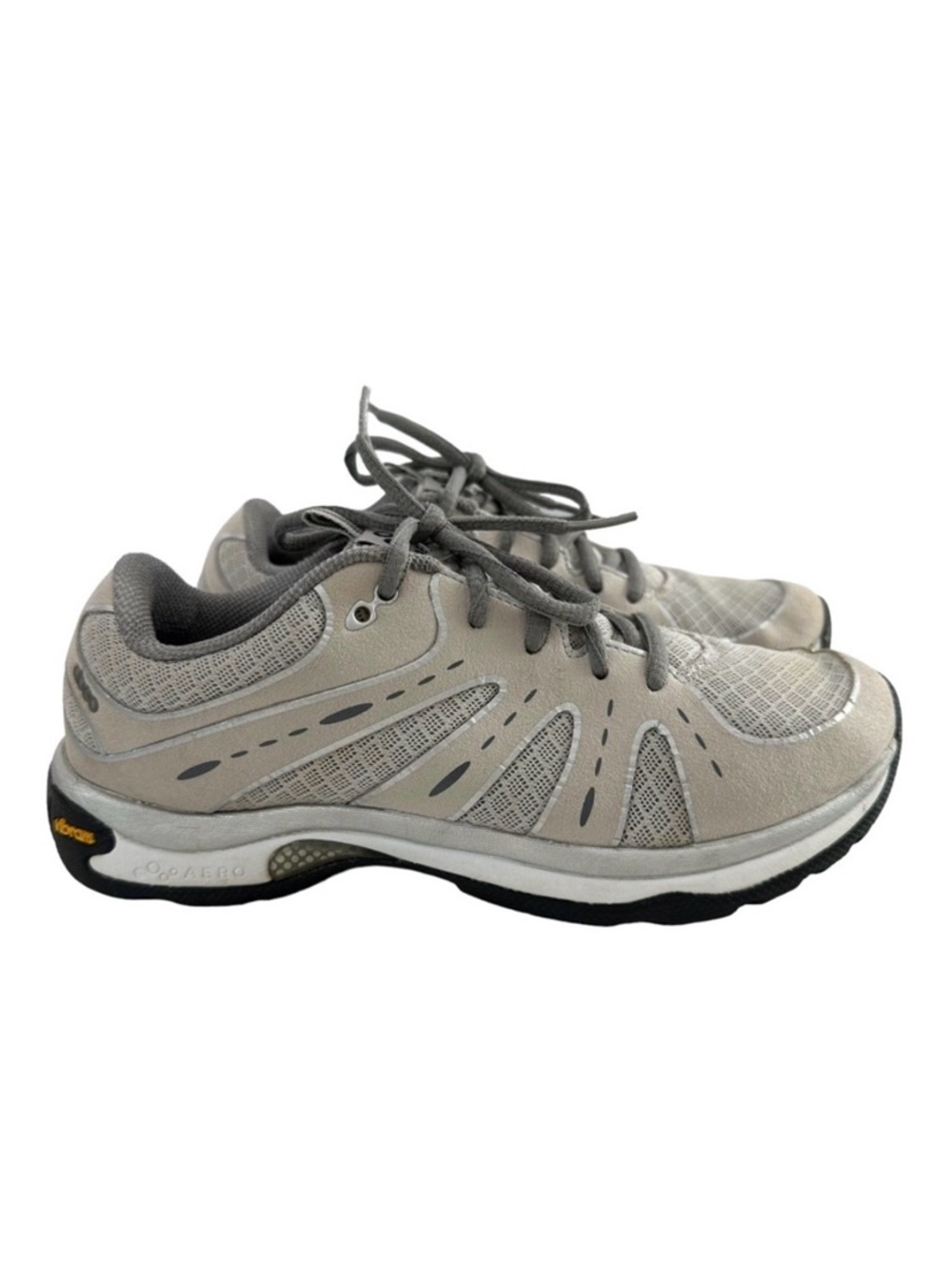Abeo Aero System Vibram Altor LT Grey Silver Hiking Shoes Size 7 Med